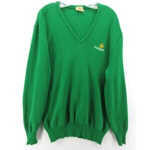 VINTAGE McArdle Sweater Large Ireland Shamrock Pullover 90s Knit *